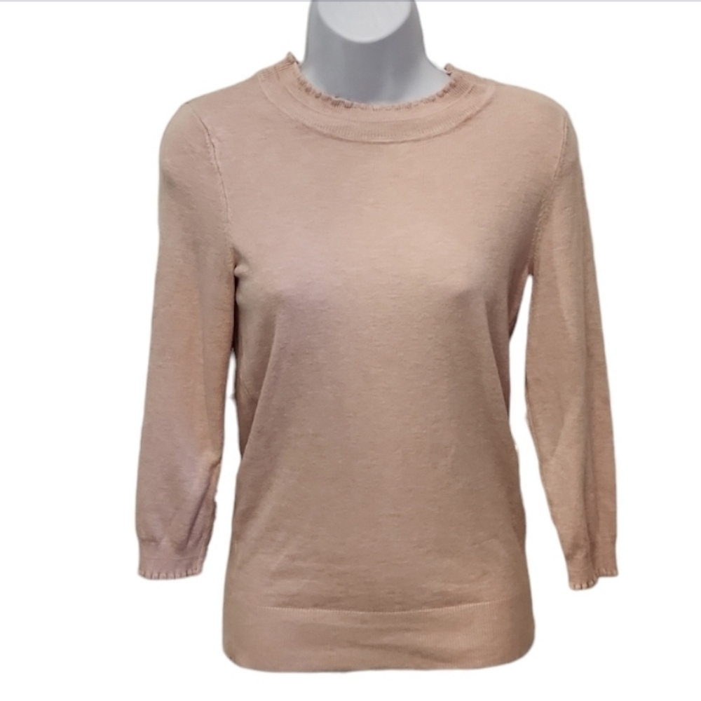 Max Studio 3/4 Sleeve Ribbed Hem Sweater